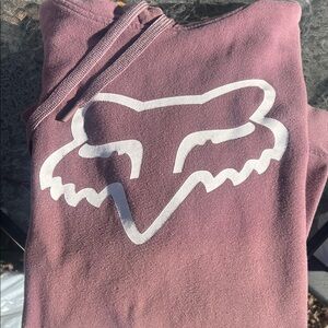 Fox Plum Sweatshirt with White Logo